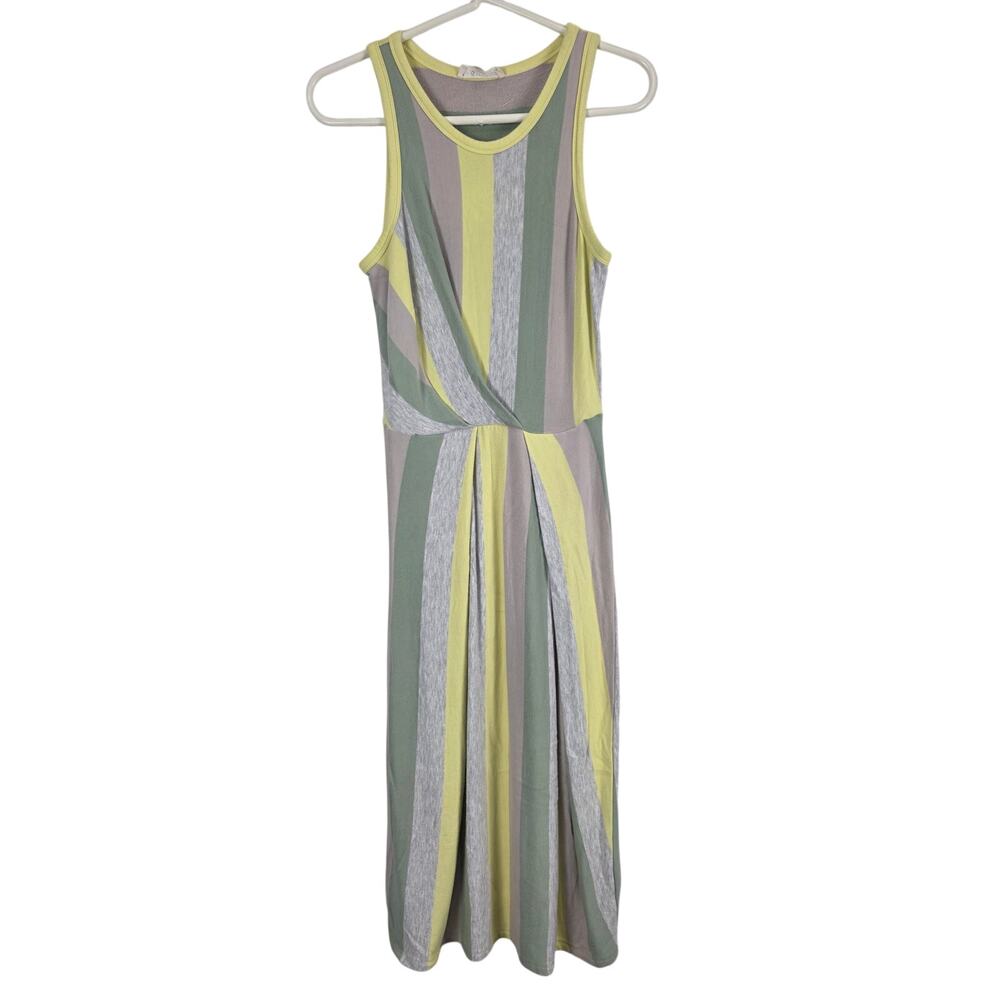 Lou & Grey Striped Midi Dress XS Womens‎ Multicolor Beachy Sleeveless Stretch